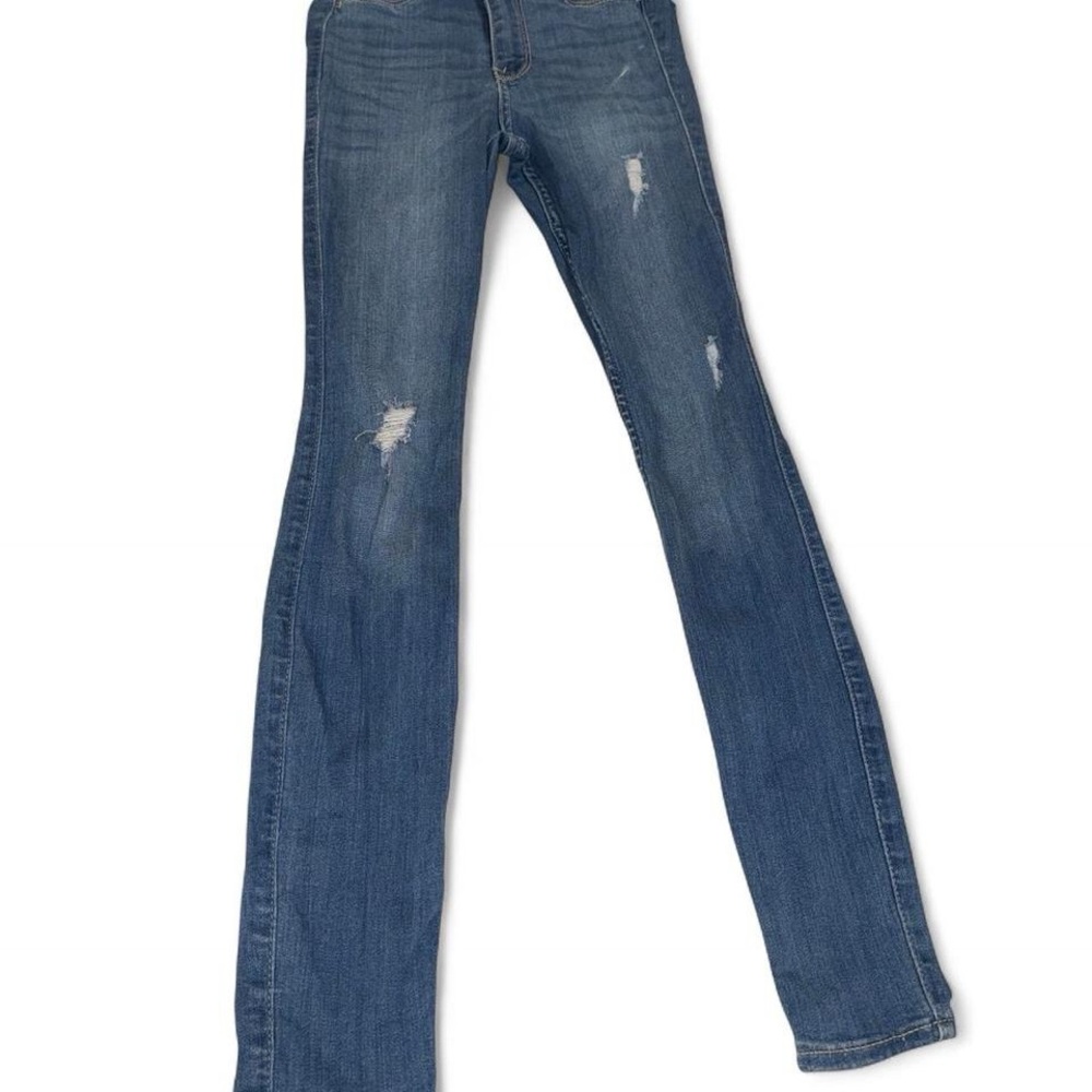 Hollister Blue Distressed Skinny Jeans
